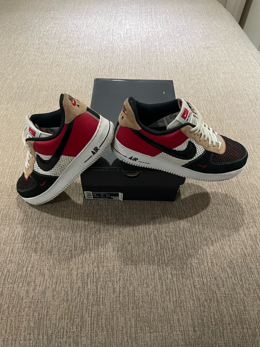 Nike Air Force 1 Low 07 LV8 Gym Red Black Hemp